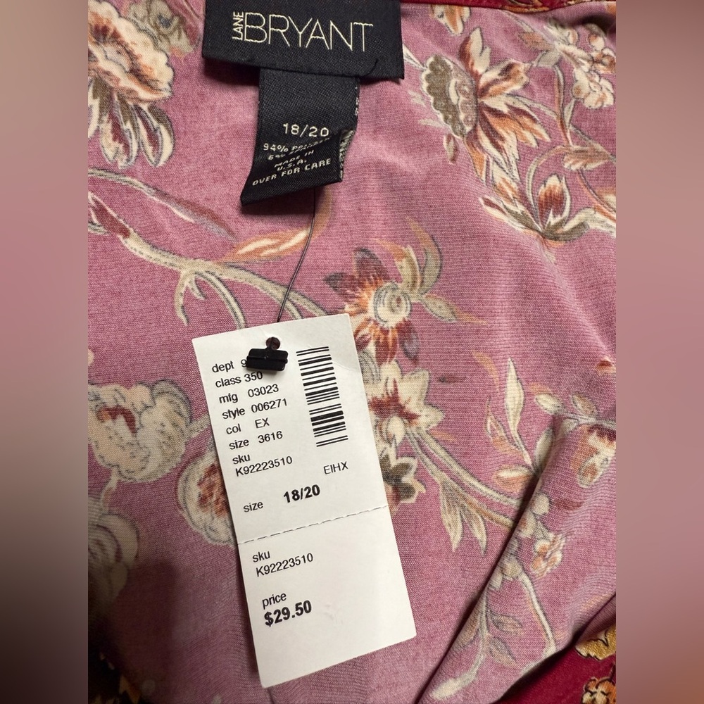 Lane Bryant Sleeveless Floral Top – Size 18/20 🌺 - Picture 4 of 4